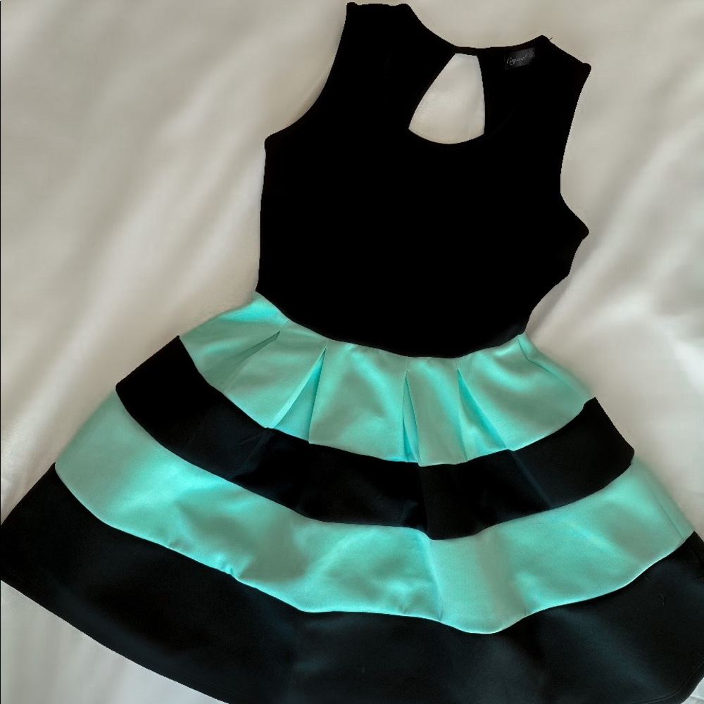 Mint and Black striped dress from Crystal Doll.